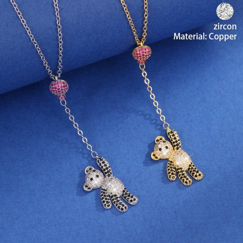 Cute Gold Balloons Necklace For Women Featuring Golden Plated Copper With Durable Cable Chain