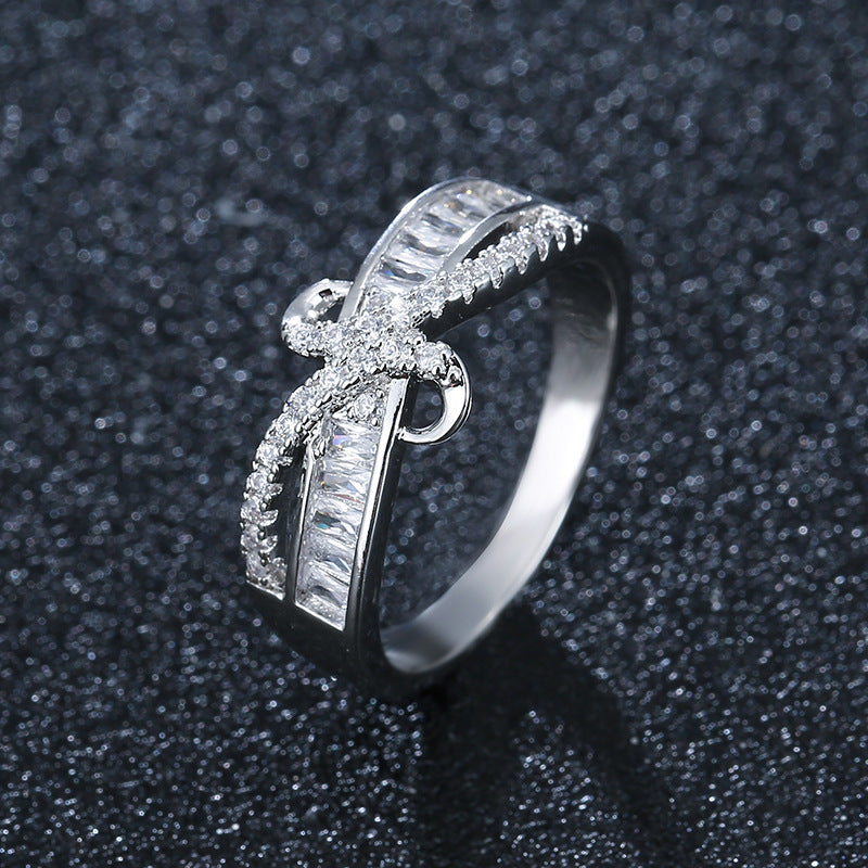 Women’s Titanium Steel Bangle With Zircon Inlay, Electroplated And 18K Real Gold Plated
