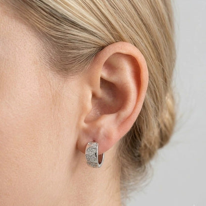 Sweet Heart Shape Stud Earrings For Women In White Copper Featuring Zircon Inlay