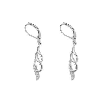 Gold Spiral Dangling Earrings For Women Featuring Copper Studs