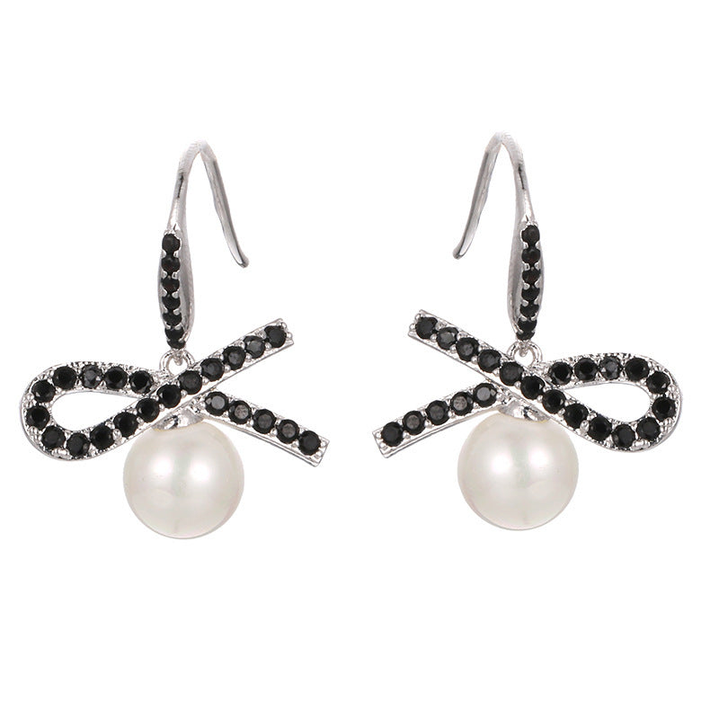 Retro Bow Tie Earrings For Women Featuring Electroplated Finish With Copper Ear Pins