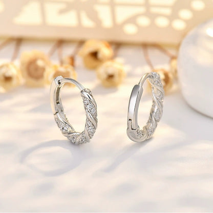 Irregular Stud Earrings For Women Featuring Copper Ear Pins And Zircon Inlay