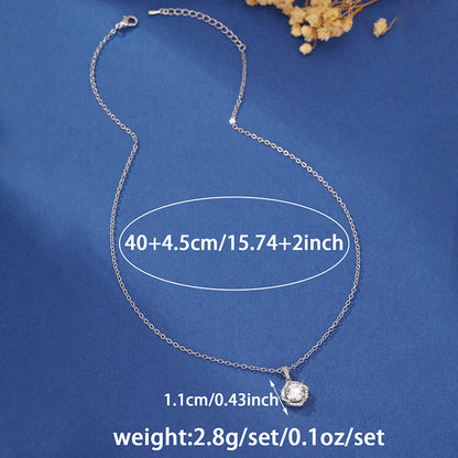 Windmill Necklace For Women In Electroplated Copper Featuring Moissanite Inlay
