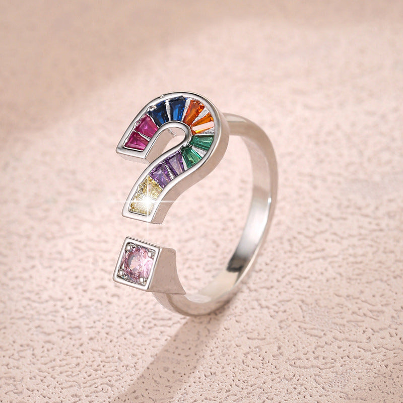 Infinity Open Ring For Women In Gold Copper With Zircon Inlay, Perfect For Spring