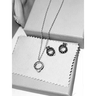 Geometric Tassel Jewelry Set For Women With 18K Real Gold Plated 304 Stainless Steel And PVD Coated Slider Chain