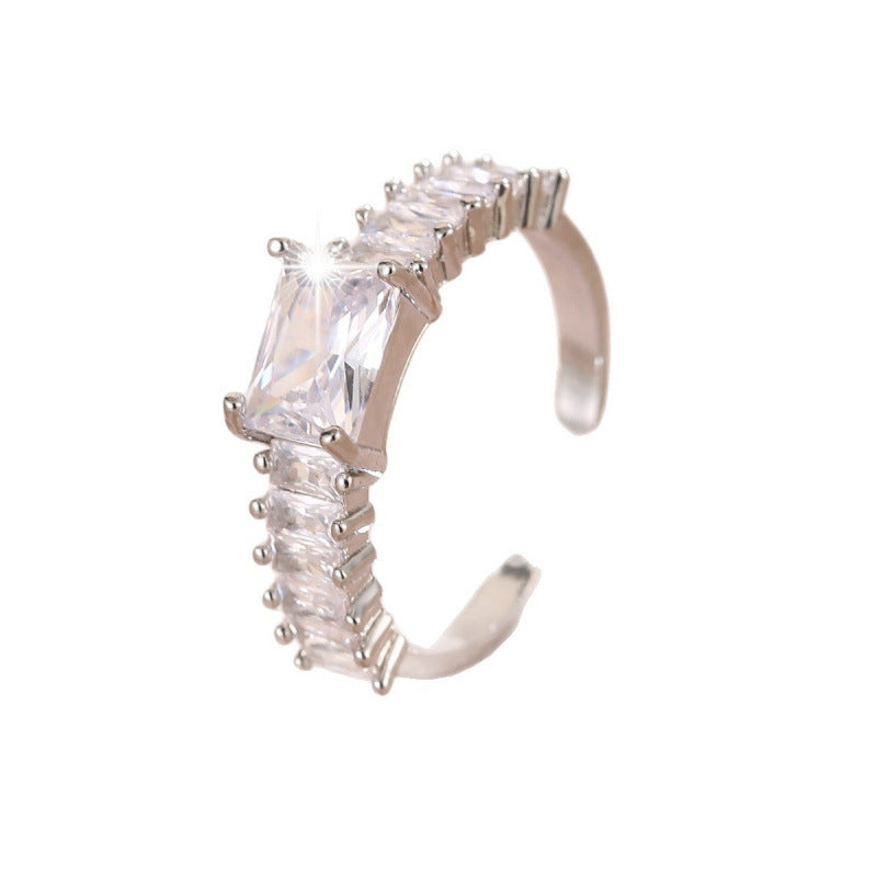 Geometric Open Ring For Women In Gold Electroplated Copper