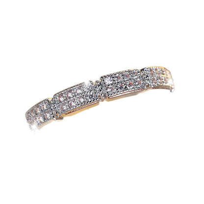 Women’s Star Copper Ring With Zircon Inlay In Gold, Elegant And Stylish Jewelry Accessory
