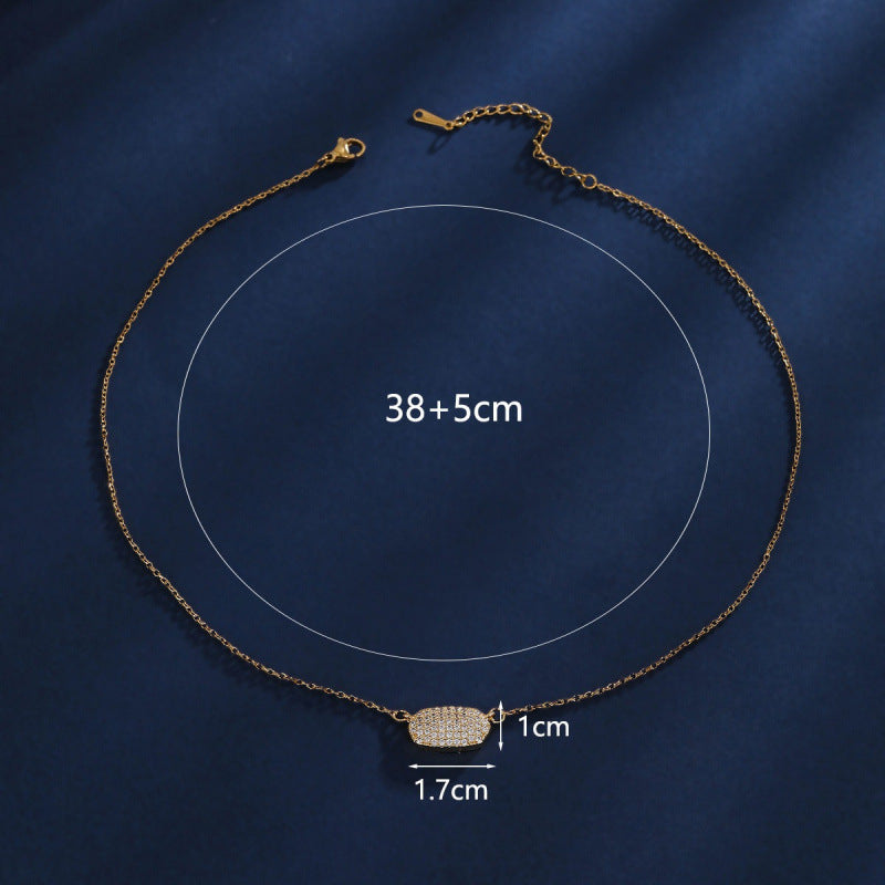 Simple Style Women’s Pendant With Electroplated Gold Plating, Copper Base Featuring Zircon Inlay