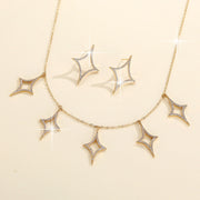 Gold - Necklace + Earrings