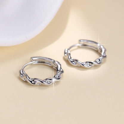 Simple Style Gold Circle Earrings For Women With Copper Ear Pins