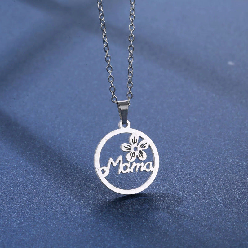 Copper Letter Necklace For Women With Electroplated Cable Chain And Copper Pendant