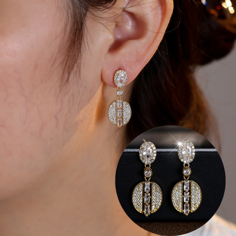 Star Jewelry Set For Women In Brass With Electroplated Gold Plating And Zircon Inlay, 1 Set