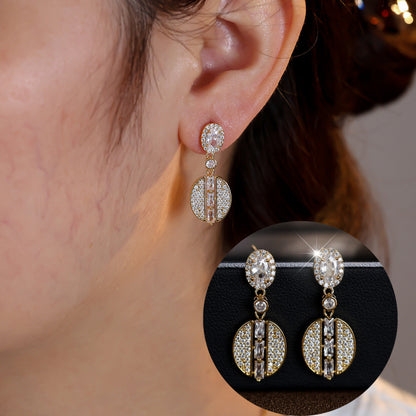 Star Jewelry Set For Women In Brass With Electroplated Gold Plating And Zircon Inlay, 1 Set