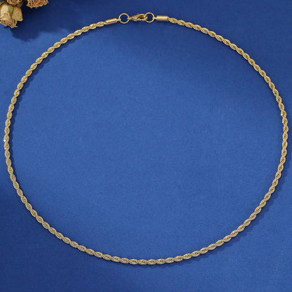 Men's Irregular Necklace With Copper Twisted Rope Chain, Electroplated Finish, And Copper Pendant