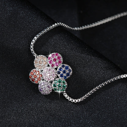 Lucky Heart Copper Bracelet For Women With Zircon Inlay In Gold, Perfect For Travel