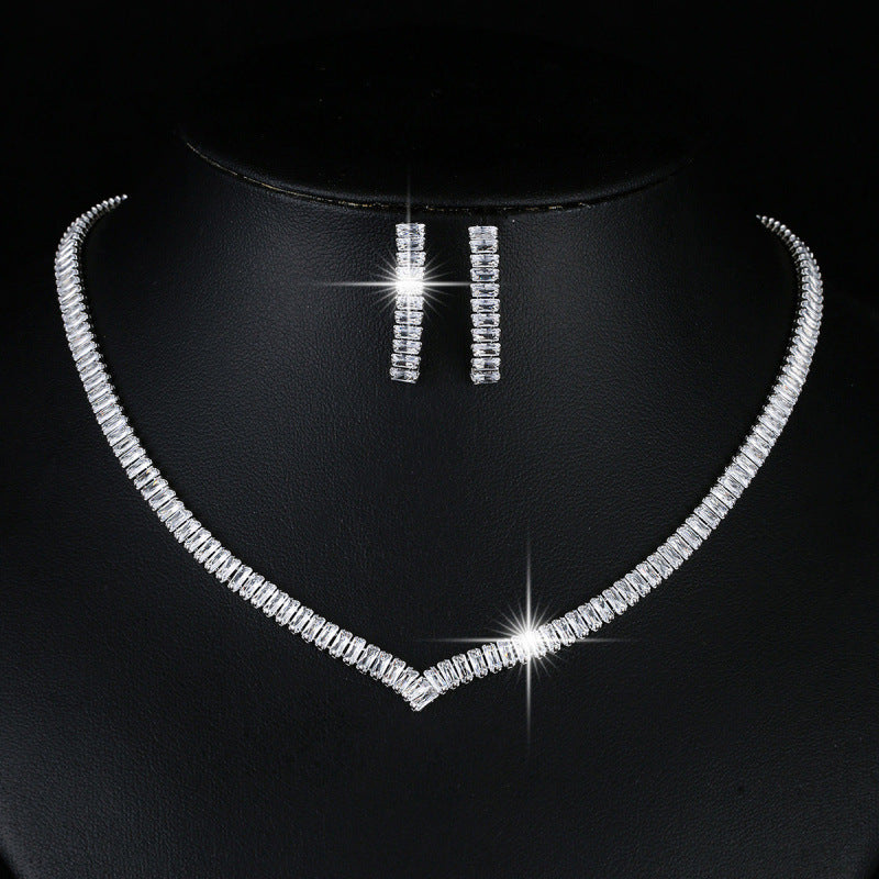 Constellation Jewelry Set For Women In Gold, Copper Material With Zircon Inlay, 2 Pieces Set
