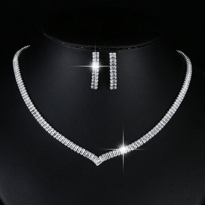 Constellation Jewelry Set For Women In Gold, Copper Material With Zircon Inlay, 2 Pieces Set