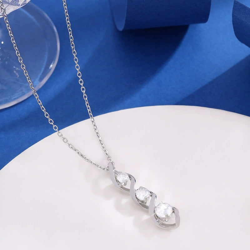 Geometric Gold Necklace For Women With Electroplated Finish And Copper Pendant On Cable Chain