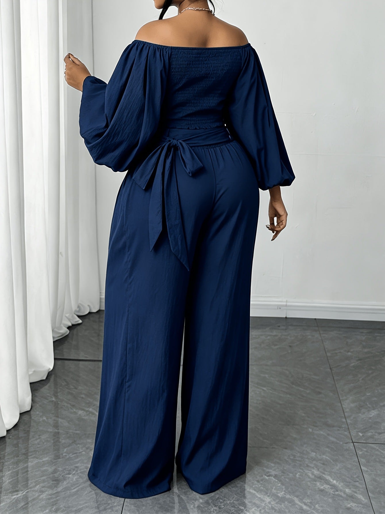 Solid Color Nylon Straight Pants Pant Co-ord Set For Women In Simple Style With Tie Closure And Straps