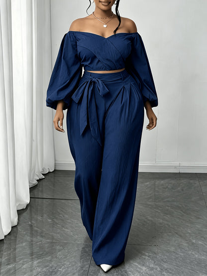 Solid Color Nylon Straight Pants Pant Co-ord Set For Women In Simple Style With Tie Closure And Straps