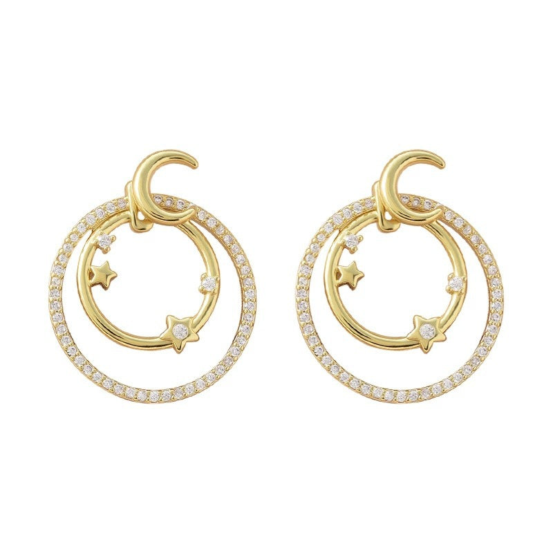 Star Stud Earrings For Women Featuring Copper Material