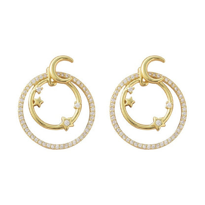Star Stud Earrings For Women Featuring Copper Material