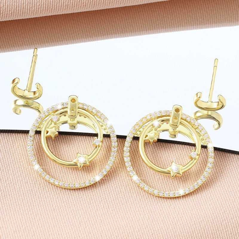 Star Stud Earrings For Women Featuring Copper Material
