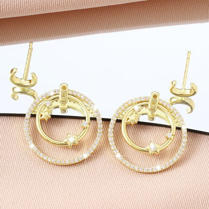 Star Stud Earrings For Women Featuring Copper Material