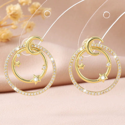 Star Stud Earrings For Women Featuring Copper Material
