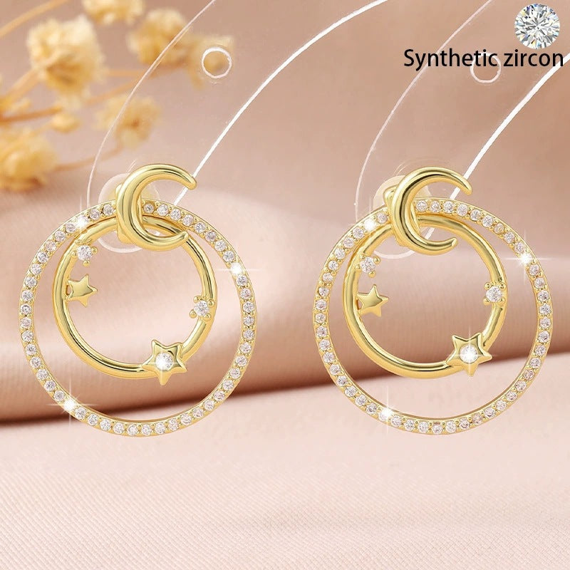 Star Stud Earrings For Women Featuring Copper Material