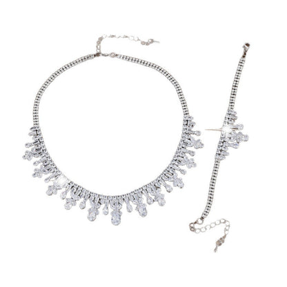 Women’s Plant Jewelry Set In Brass With Electroplated Gold Plating And Zircon Inlay, 1 Set