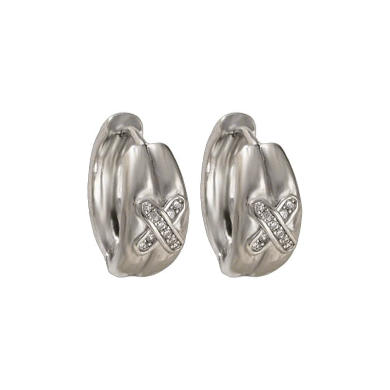 Gold Hoop Earrings For Women In Featuring Copper Stud Material
