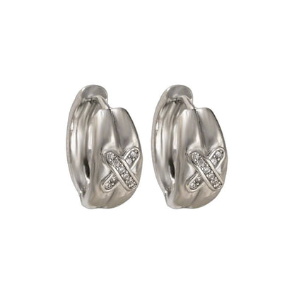 Gold Hoop Earrings For Women In Featuring Copper Stud Material