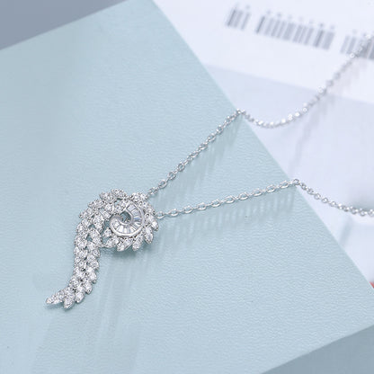 Elaborate Notes Necklace For Women With 18K Real Gold Plated Copper And Zircon Inlay On Cable Chain