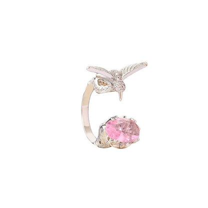 Vintage Style Hummingbird Ring For Women In Electroplated Copper, Perfect For Autumn And Winter