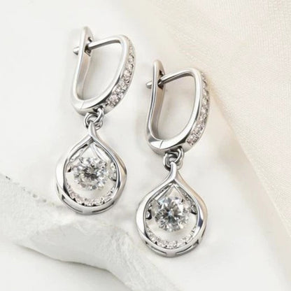 Gold Flowers Earrings For Women With Copper Studs And Rhinestone Inlay, Elegant Floral Design