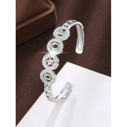 Simple Style Letter Bangle In Gold Electroplated Copper, 1 PCS Package