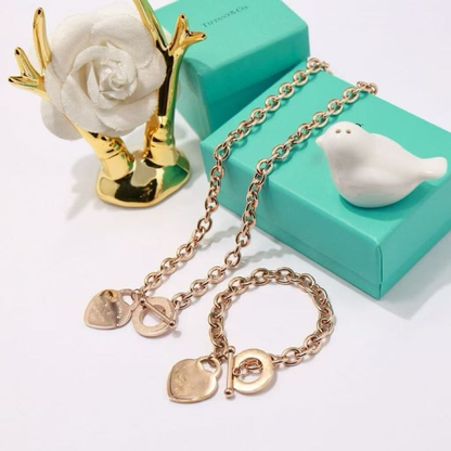 Geometric Tassel Jewelry Set For Women With 18K Real Gold Plated 304 Stainless Steel And PVD Coated Slider Chain