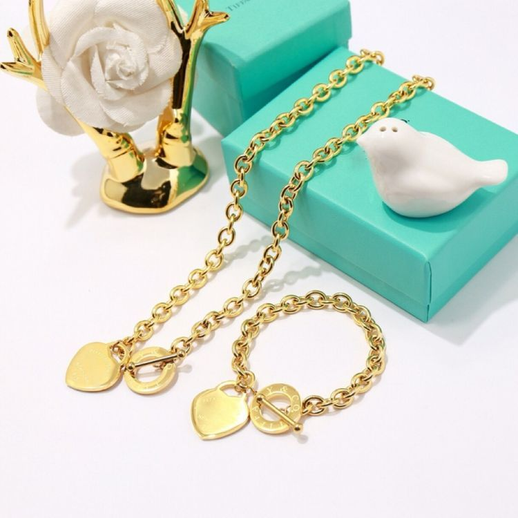 Geometric Tassel Jewelry Set For Women With 18K Real Gold Plated 304 Stainless Steel And PVD Coated Slider Chain