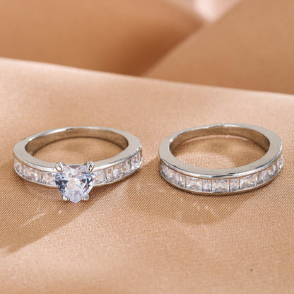 Sweet Geometric Open Rings For Women, Waterproof Non Tarnish Copper With Electroplated Gold Plating And Zircon Inlay