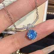 Blue Diamond Necklace