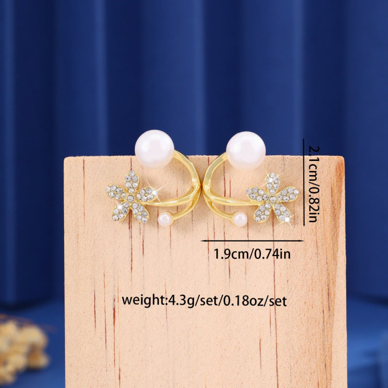Flowers For Women Copper Stud Earrings Featuring Electroplated Finish With Copper Ear Pins