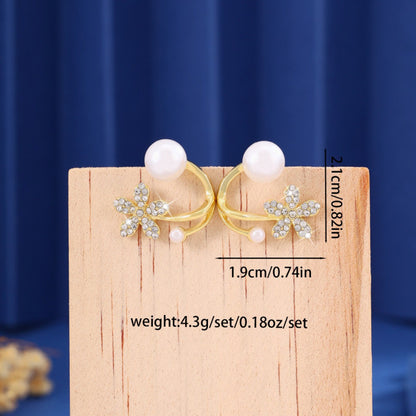 Flowers For Women Copper Stud Earrings Featuring Electroplated Finish With Copper Ear Pins