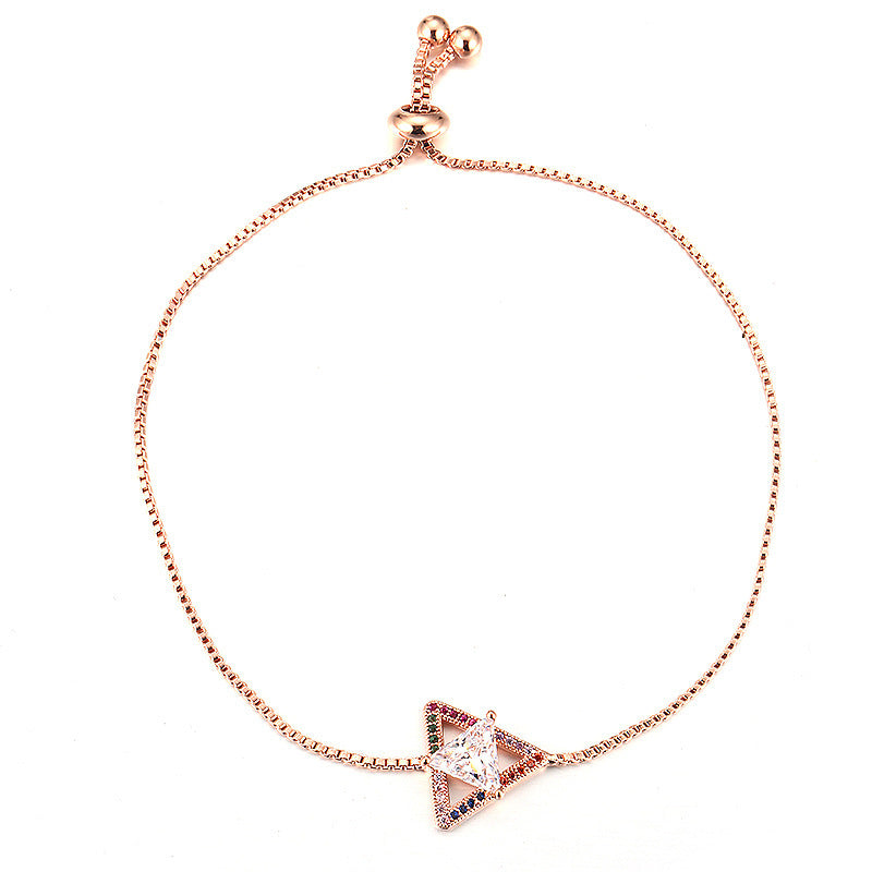 Geometric Copper Bracelets For Women With Real Gold Electroplated Finish
