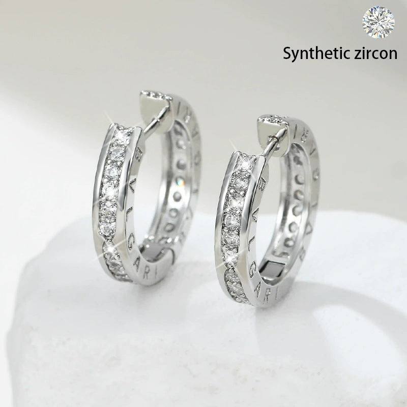 Geometric Silver Earrings For Women With Copper Ear Pins, Perfect For New Year Celebrations