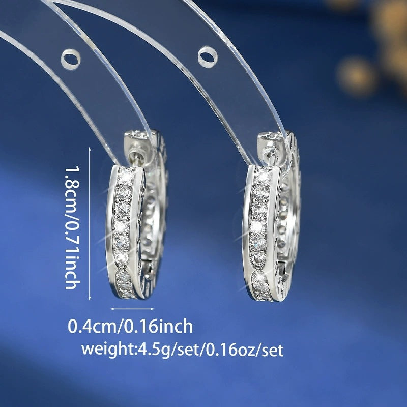 Geometric Silver Earrings For Women With Copper Ear Pins, Perfect For New Year Celebrations