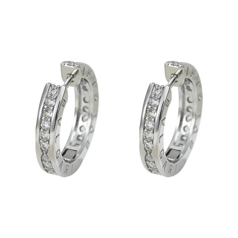 Geometric Silver Earrings For Women With Copper Ear Pins, Perfect For New Year Celebrations