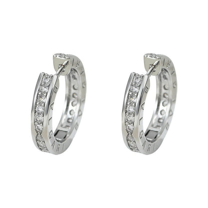 Geometric Silver Earrings For Women With Copper Ear Pins, Perfect For New Year Celebrations