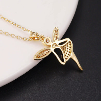 Geometric Pendant Necklace For Women With Copper Chain And Copper Pendant, Featuring Electroplated Finish
