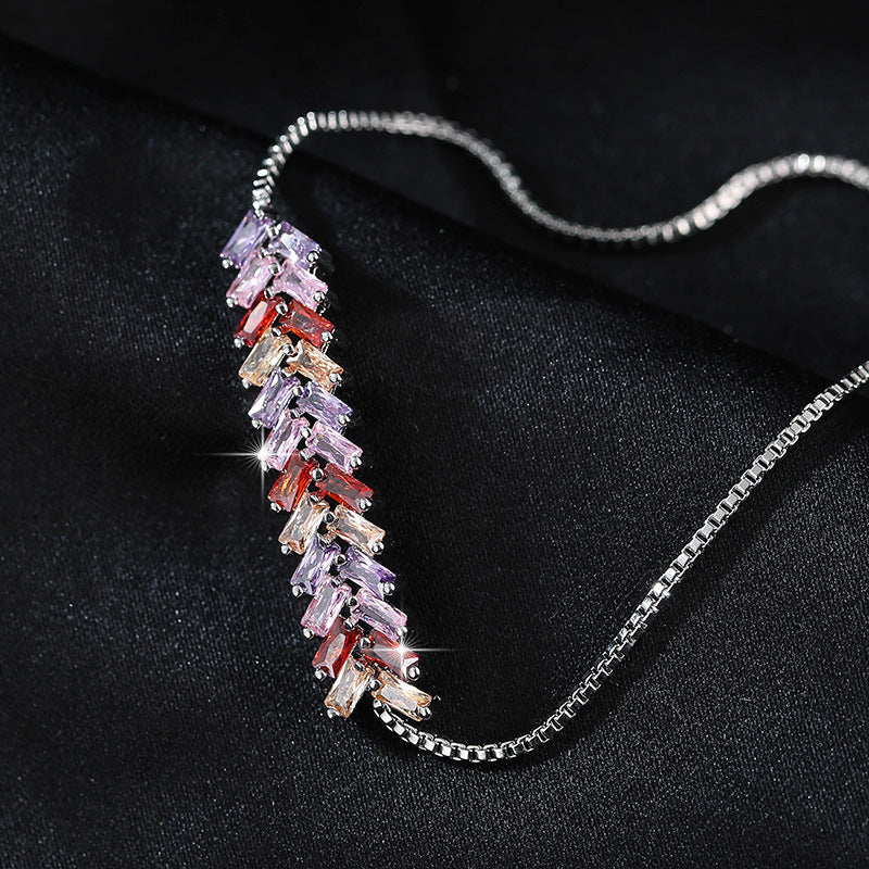 Geometric Simple Style Women’s Bracelet In Electroplated Copper With Zircon Inlay